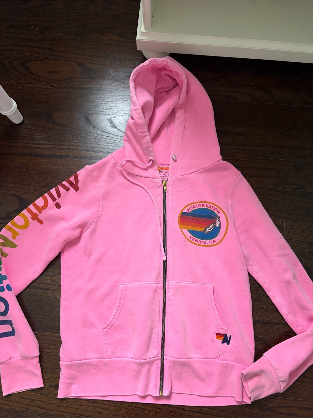 Aviator Nation  Pink Zip Hoodie